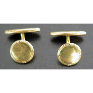 Paire de boutons de manchette plaqués or