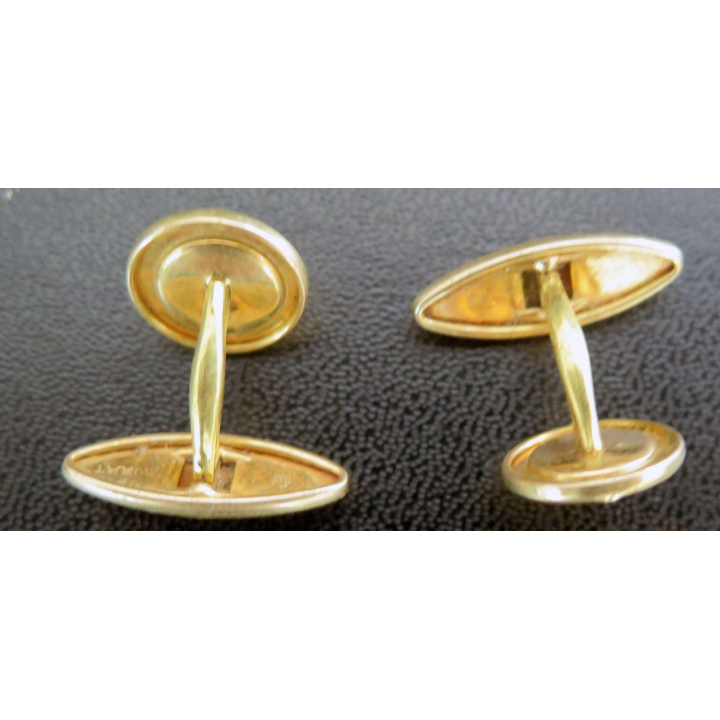 Paire de boutons de manchette plaqués or