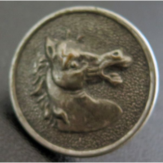 Bouton cheval argenté 2,5 cm de diamètre