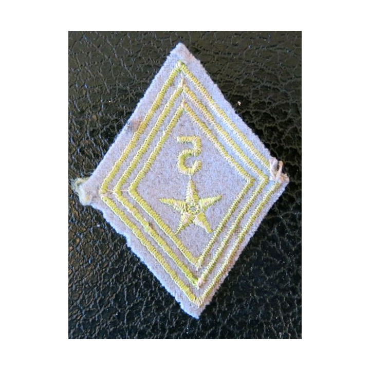 LOSANGE DE BRAS MODÈLE 45 : modèle troupe 5° régiment de tirailleurs variante