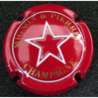 Capsule Muselet de bouteille de champagne MIGNON & PIERREL n° 20a rouge étoile blanche