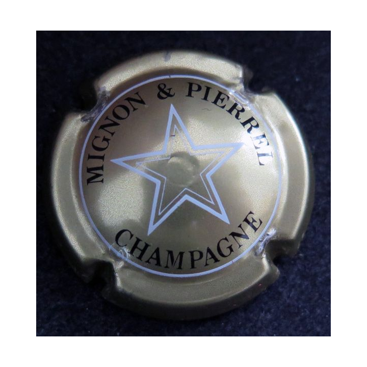 Capsule Muselet de bouteille de champagne MIGNON & PIERREL n° 13 Or