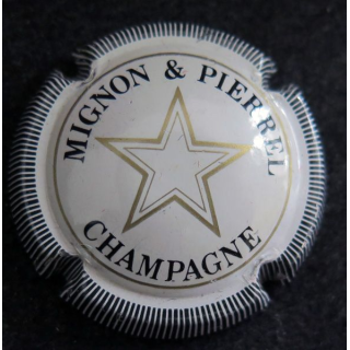 Capsule Muselet de bouteille de champagne MIGNON & PIERREL n° 10 Blanc striée