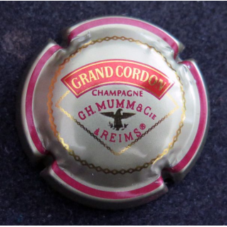 Capsule Muselet de bouteille de champagne G. H MUMM & C° n° 99 Or Grand cordon