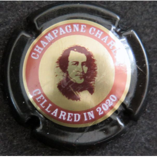 Capsule Muselet de bouteille de champagne CHARLES-HEIDSIECK n° 74c, Charlie 2020 contour noir