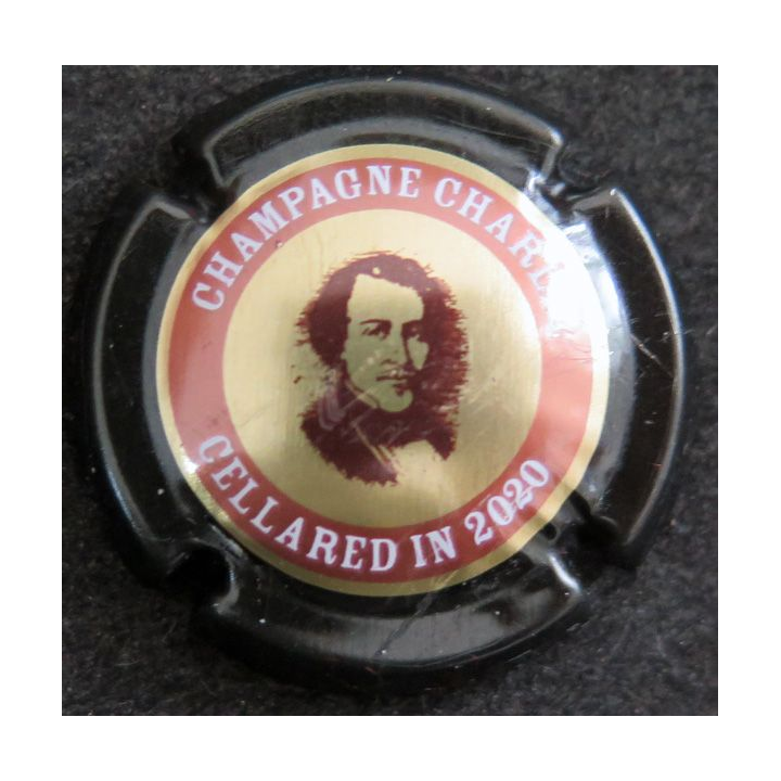 Capsule Muselet de bouteille de champagne CHARLES-HEIDSIECK n° 74c, Charlie 2020 contour noir