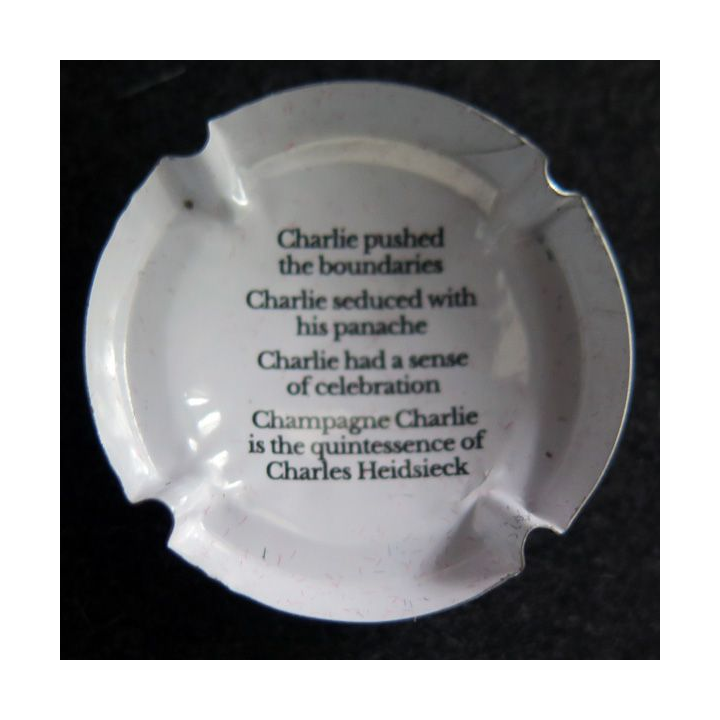 Capsule Muselet de bouteille de champagne CHARLES-HEIDSIECK n° 74c, Charlie 2020 contour noir