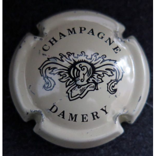 Capsule Muselet de bouteille de champagne LENOBLE n° 9 crème et noir, petites lettres