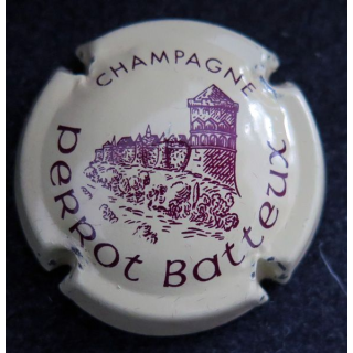 Capsule Muselet de bouteille de champagne PERROT-BATTEUX n° 5 Crème et Bordeaux