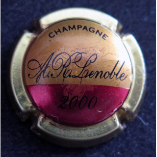 Capsule Muselet de bouteille de champagne LENOBLE n° 22 Cuvée An 2000, polychrome