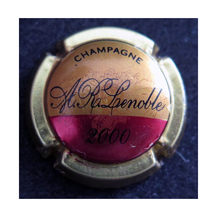 Capsule Muselet de bouteille de champagne LENOBLE n° 22 Cuvée An 2000, polychrome