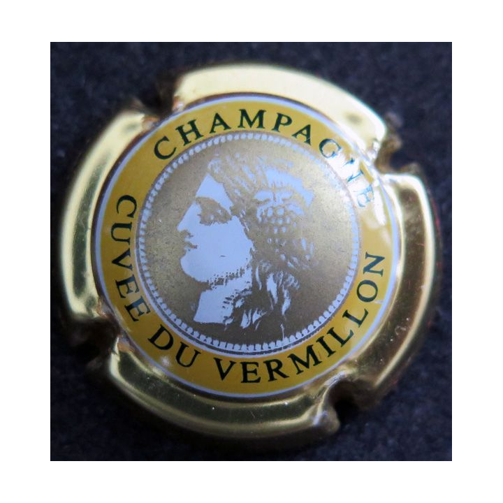 Capsule Muselet de bouteille de champagne JEAN OLIVIER n° 1 Cuvée du Vermillon