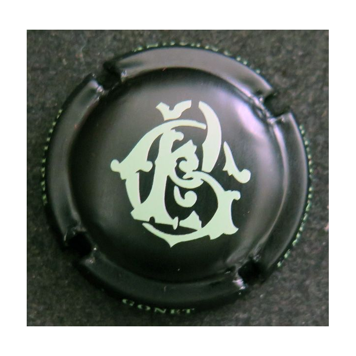 Capsule Muselet de bouteille de champagne GONET Philippe n° 11d noir et vert