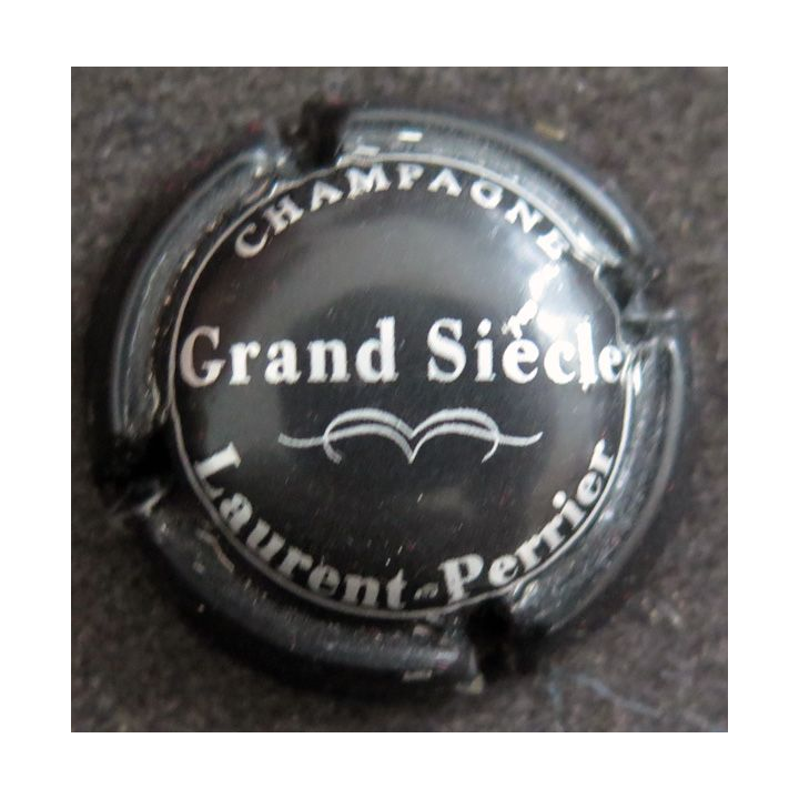 Capsule Muselet de bouteille de champagne LAURENT-PERRIER n° 65 Noir et argent 32 mm