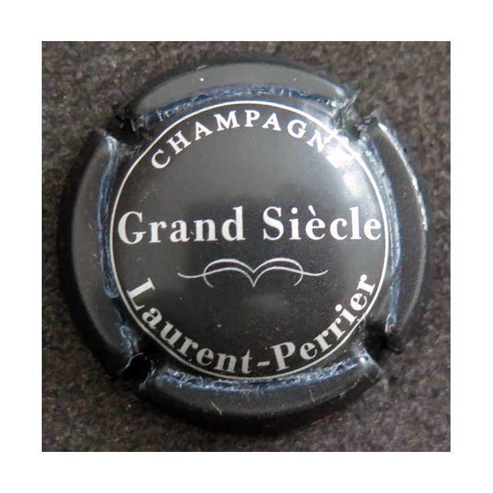 Capsule Muselet de bouteille de champagne LAURENT-PERRIER n° 63 Noir et argent 