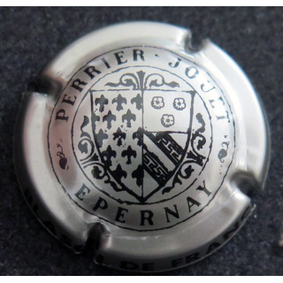 Capsule Muselet de bouteille de champagne PERRIER-JOUET n° 55 Argent et Noir