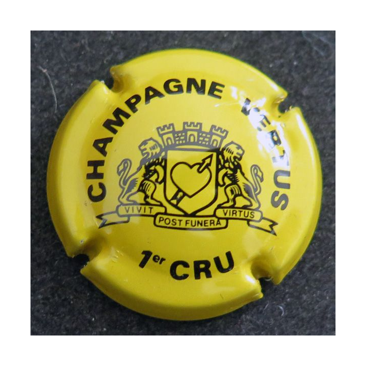 Capsule Muselet de bouteille de champagne LA GOUTTE D'OR n° 5 jaune et noir
