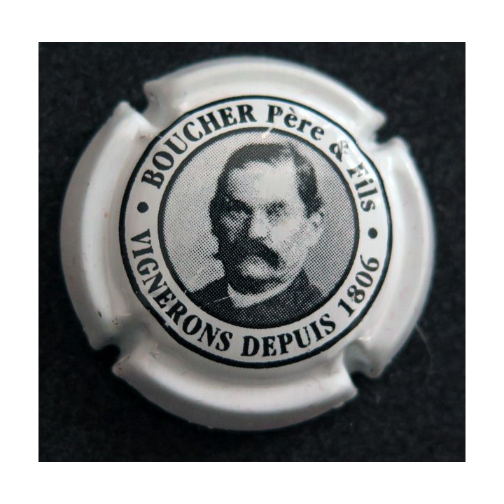 Capsule Muselet de bouteille de champagne BOUCHER Père & Fils n° 5a épi à droite