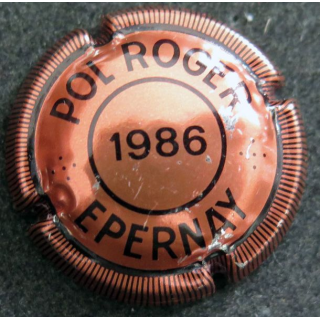 Capsule Muselet de bouteille de champagne POL ROGER n° 1986