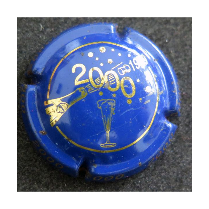 Capsule Muselet de bouteille de champagne GENERIQUE n° 622 Bleu et Or