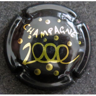Capsule Muselet de bouteille de champagne GENERIQUE n° 621 Noir et Or