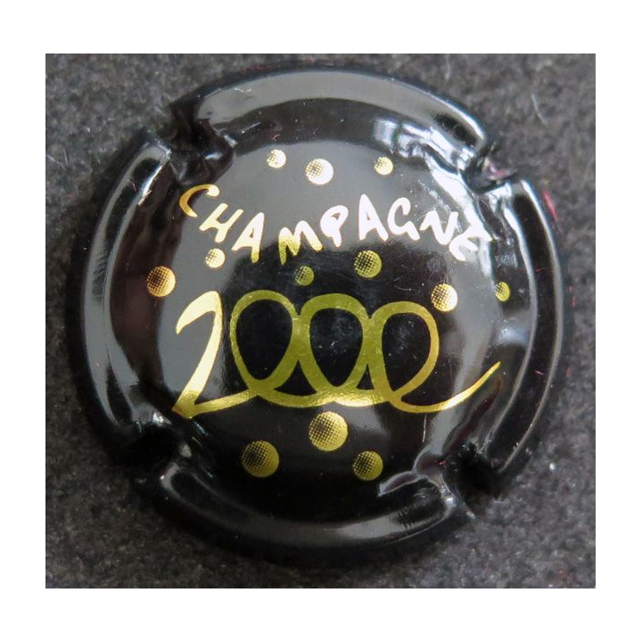 Capsule Muselet de bouteille de champagne GENERIQUE n° 621 Noir et Or