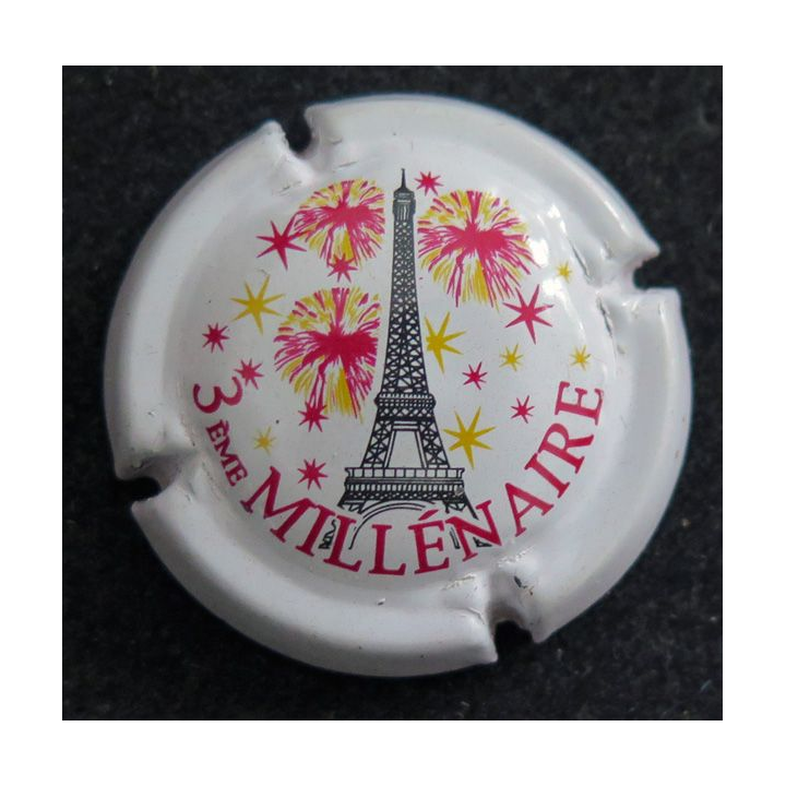 Capsule Muselet de bouteille de champagne GENERIQUE n° 652 Tour Eiffel Lettres rouges