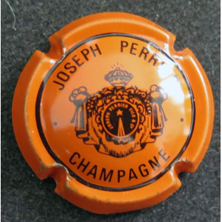 Capsule Muselet de bouteille de champagne JOSEPH PERRIER n°62 Orange et noir
