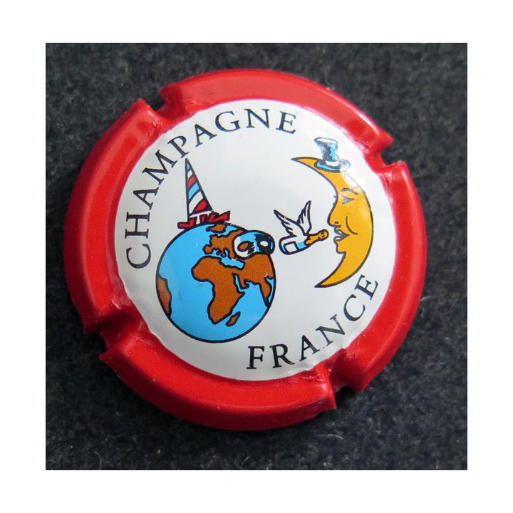 Capsule Muselet de bouteille de champagne GENERIQUE n° 633 Contour rouge