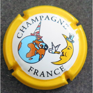 Capsule Muselet de bouteille de champagne GENERIQUE n° 632 Contour jaune