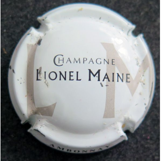 Capsule Muselet de bouteille de champagne MAINE Lionel n° 5a blanc, LM gris pâle