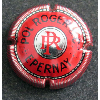Capsule Muselet de bouteille de champagne POL ROGER et Cie n° 54b rouge, verso or