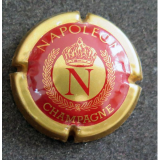 Capsule Muselet de bouteille de champagne NAPOLEON BONAPARTE n° 3 Or et Bordeaux Grand dessin