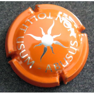 Capsule Muselet de bouteille de champagne LARMANDIER n° 5 Orange et métal