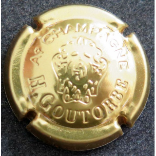 Capsule Muselet de bouteille de champagne GOUTORBE Henri n° 13 estampée or