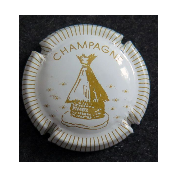 Capsule Muselet de bouteille de champagne CO.GE.VI n° 2 jaune striée