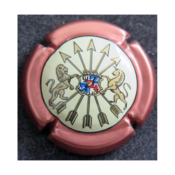 Capsule Muselet de bouteille de champagne ROTHSCHILD (Barons de) n° 6 contour rosé