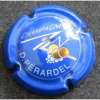 Capsule Muselet de bouteille de champagne PÉRARDEL D. n° 616 An 2000, Bleu