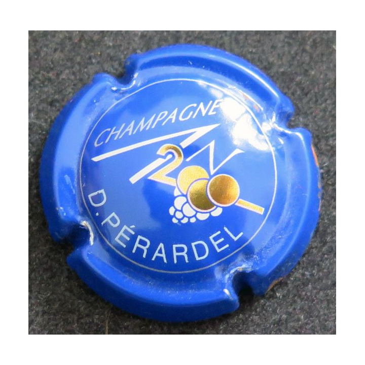 Capsule Muselet de bouteille de champagne PÉRARDEL D. n° 616 An 2000, Bleu