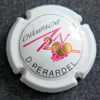 Capsule Muselet de bouteille de champagne PÉRARDEL D. n° 613 An 2000, Blanc