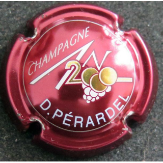 Capsule Muselet de bouteille de champagne PÉRARDEL D. n° 615 An 2000, Bordeaux