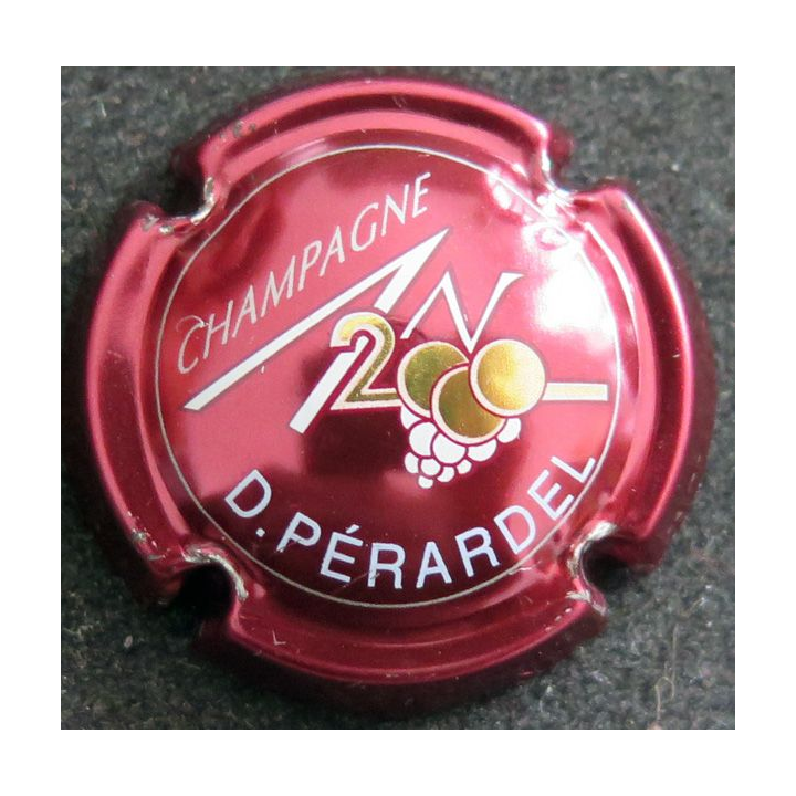 Capsule Muselet de bouteille de champagne PÉRARDEL D. n° 615 An 2000, Bordeaux