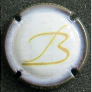 Capsule Muselet de bouteille de champagne BERGER Lucien n° 6b Contour vert-noir, B or