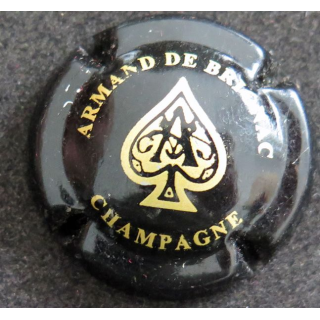 Capsule Muselet de bouteille de champagne CATTIER n° 24 Noir et Or, coeur plein