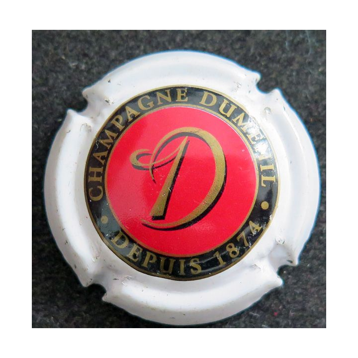 Capsule Muselet de bouteille de champagne DUMÉNIL n° 34 contour blanc