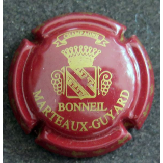 Capsule Muselet de bouteille de champagne MARTEAUX-GUYARD n° 5 Bordeaux et Or
