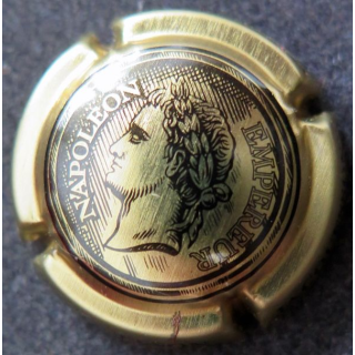 Capsule Muselet de bouteille de champagne JACQUESSON & Fils n° 23, Or portrait au recto