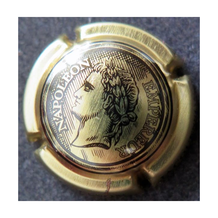 Capsule Muselet de bouteille de champagne JACQUESSON & Fils n° 23, Or portrait au recto