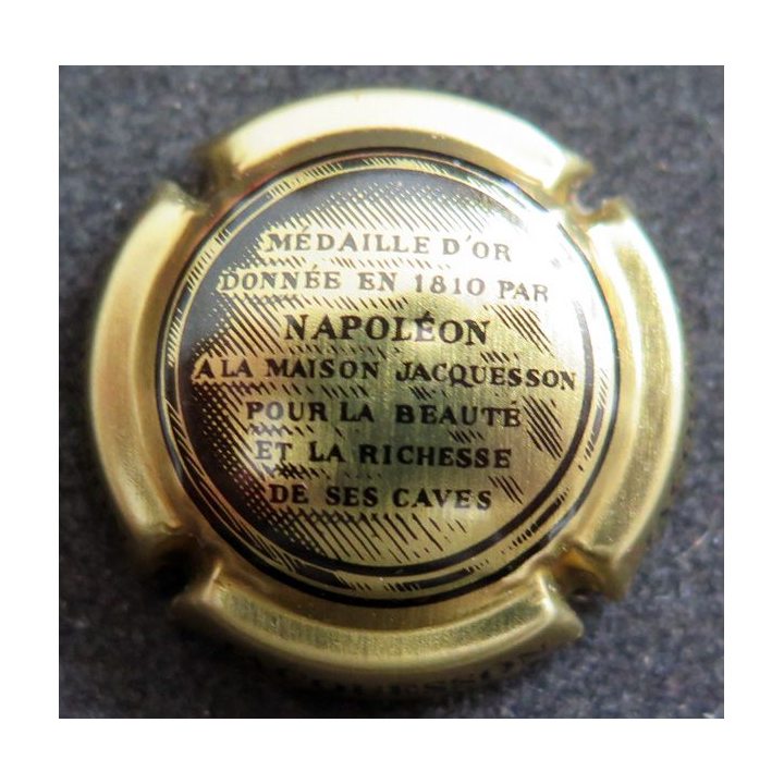 Capsule Muselet de bouteille de champagne JACQUESSON & Fils n° 24, Or portrait au verso