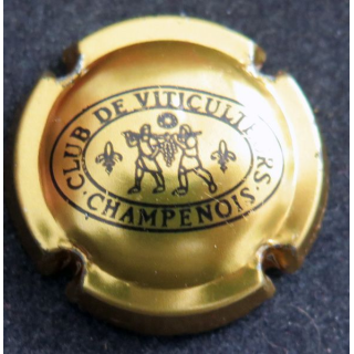 Capsule Muselet de bouteille de champagne CLUB DE VITICULTEURS n° 5 Or lettres épaisses